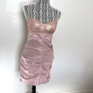 Arden B blush rose and gold dress - Size 8